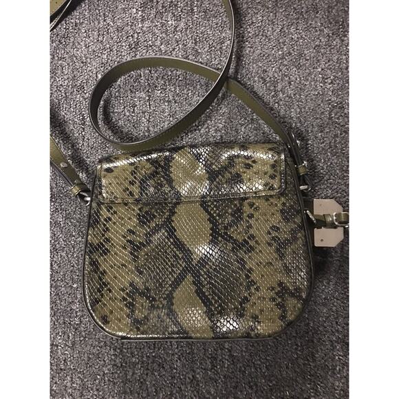Marc Jacobs Bag Womens Leather Rider Embossed Green Snakeskin Crossbody Shoulder - Picture 3 of 16